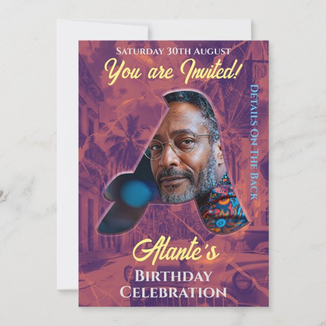 Födelsedagarinbjudan Anpassade Intital design Inbjudningar (Framsida)