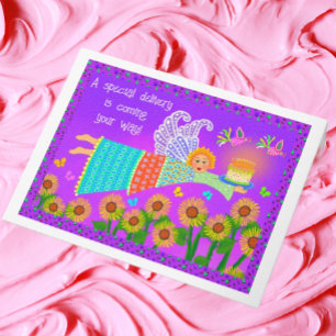 Födelsedagarkort för vidöppad hälsning kort