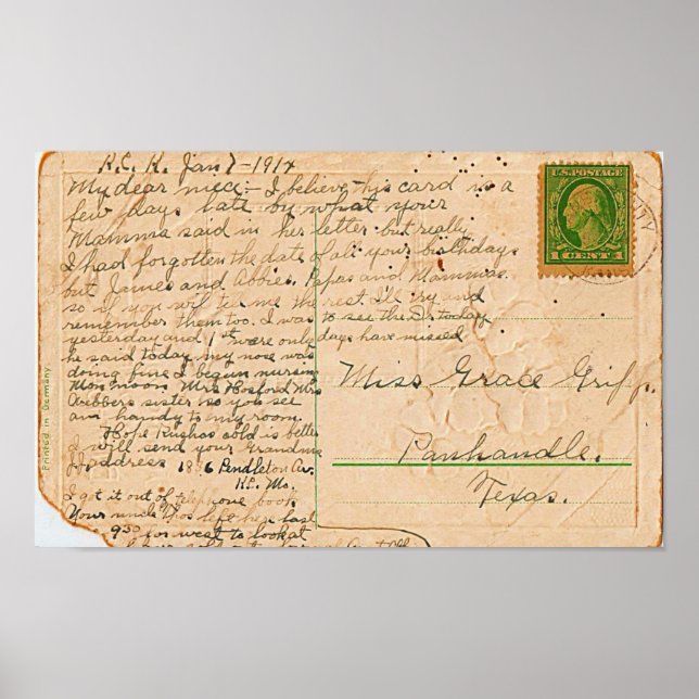 Födelsedagarkort Poster (Framsidan)