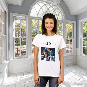 Födelsedagars namn-fotokollage t shirt