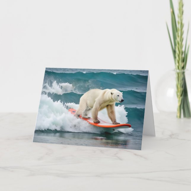 Födelsedagars Polar på ett ytskikt Kort (Framsida)