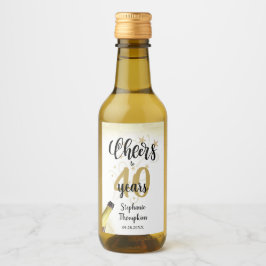 Födelsedagarskript TILL # ÅR Svart Guld Vinetikett