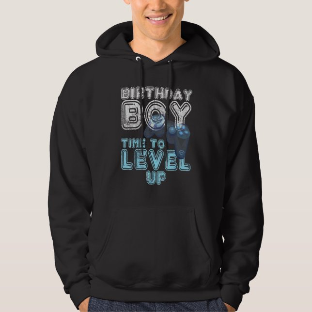 Födelsedagartid för att jämna upp videospelskontro hoodie (Framsida)