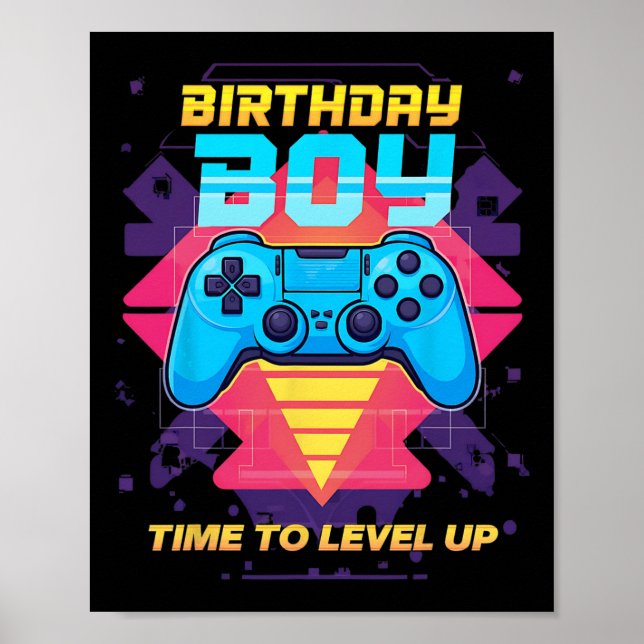 Födelsedagartid för att jämna ut spelspelaren Gra Poster (Framsidan)