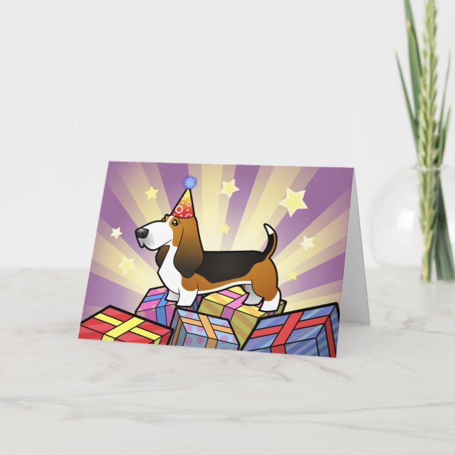 FödelsedagBassethund Kort (Framsida)