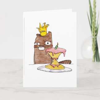 Födelsedagbäver Kort