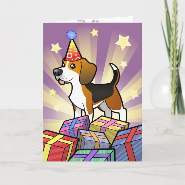 FödelsedagBeagle Kort (Framsida)