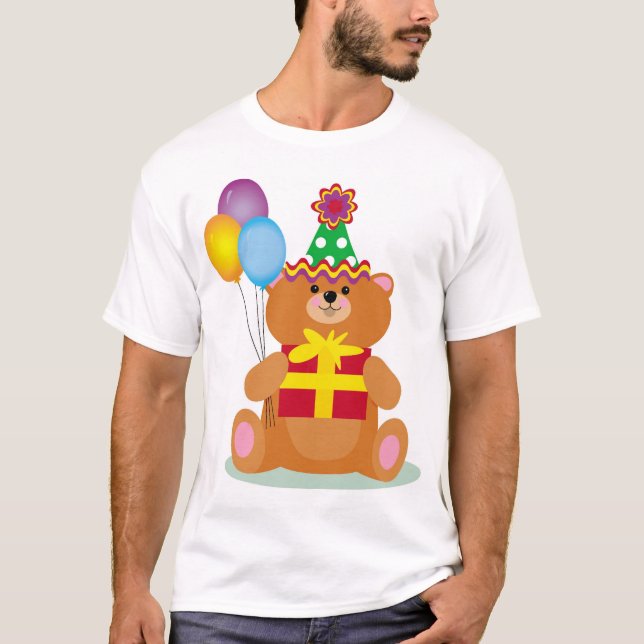 Födelsedagbjörn T Shirt (Framsida)