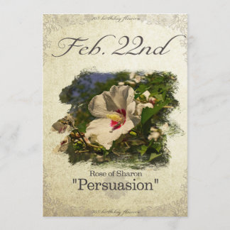 Födelsedagblommor den 22 februari "Ro i Sharon" Kort
