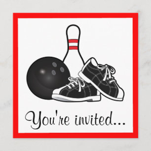 Födelsedagbowlingparty Inbjudningar
