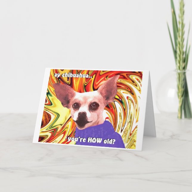 födelsedagchihuahua kort (Framsida)