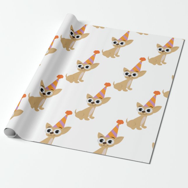 FödelsedagChihuahua Presentpapper (Utrullad)