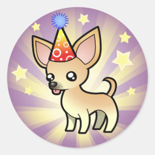 FödelsedagChihuahua (släta laget), Runt Klistermärke