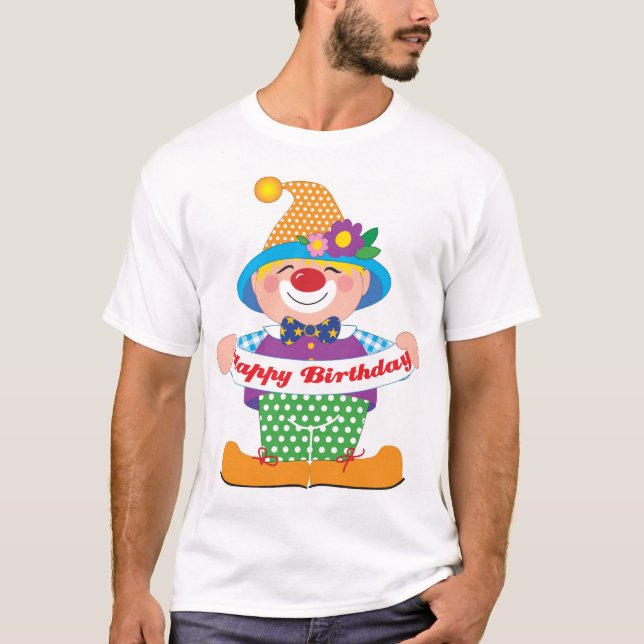 Födelsedagclown Tee Shirt (Framsida)