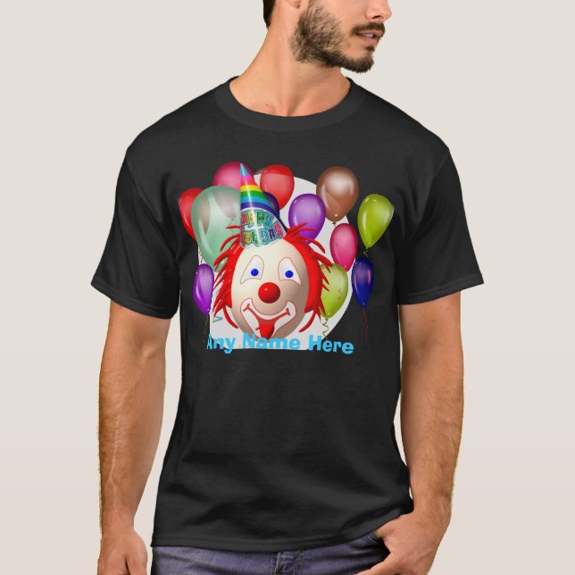 Födelsedagclownen, skräddarsy tee shirt (Framsida)