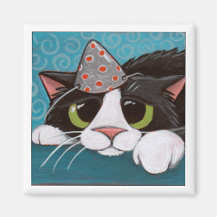 Födelsedagdeppighet - kattmagnet magnet