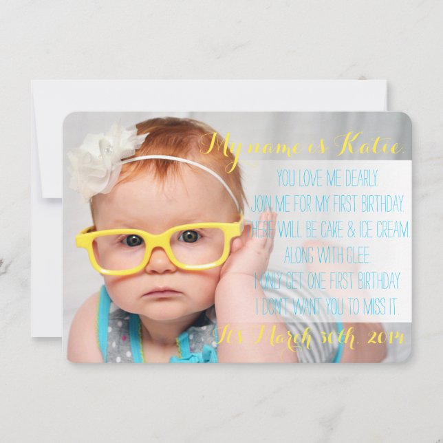 Födelsedagdiktinbjudan Inbjudningar (Framsida)