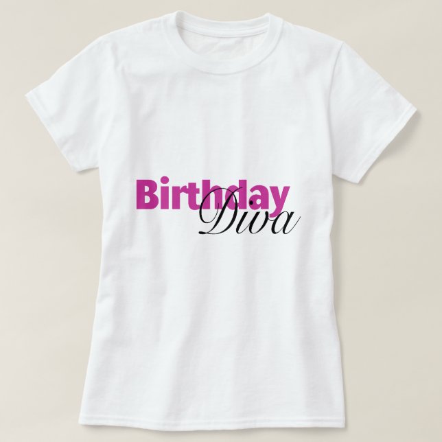 FödelsedagDiva (2) T-shirt (Design framsida)