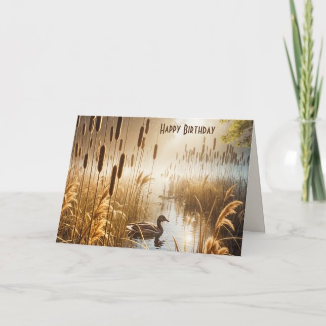 Födelsedagen Anka i Misty Pond Kort (Framsida)