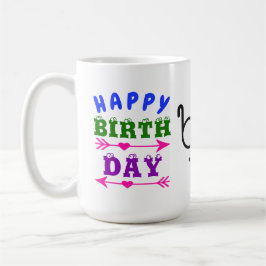Födelsedagen april Fools dag Mustache Glass 15 OZ Kaffemugg