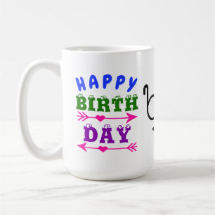 Födelsedagen april Fools dag Mustache Glass 15 OZ Kaffemugg