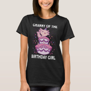 Födelsedagen Axolotl Bday Birthday Girl T Shirt