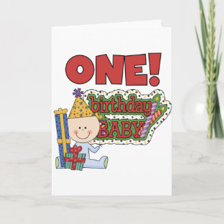 Födelsedagen Baby 1:a födelsedag Tshirts och Gifts Kort