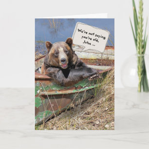 Födelsedagen Bear Humor Kort