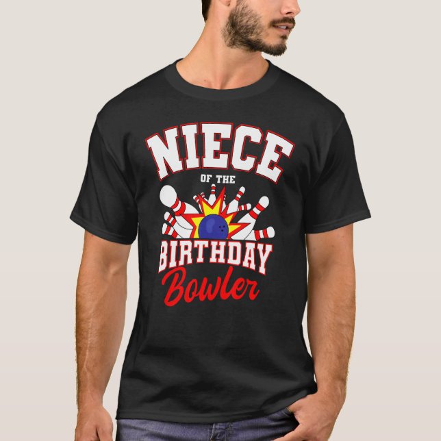 Födelsedagen Bowlareare Bday Bowling Party Ce T Shirt (Framsida)
