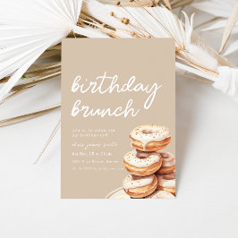 Födelsedagen Brunch med Donuts-stacken Inbjudningar