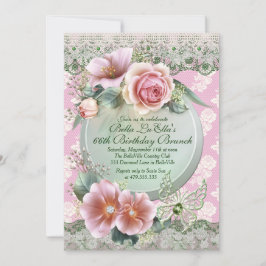 Födelsedagen Brunch Mors dag Luncheon-inbjudan Inbjudningar