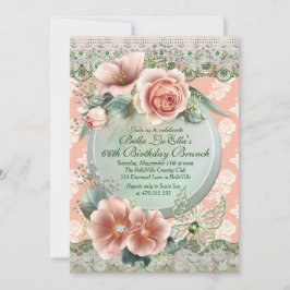 Födelsedagen Brunch Mors dag Luncheon-inbjudan Inbjudningar