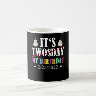 Födelsedagen den 22 februari 2022 kaffemugg