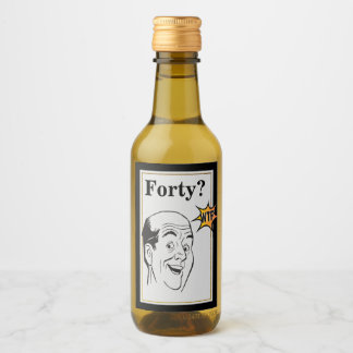 födelsedagen den 40:e födelsedagen Party Funny Man Vinetikett