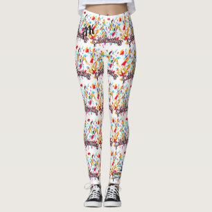 Födelsedagen firar grattis på födelsedagendamas leggings