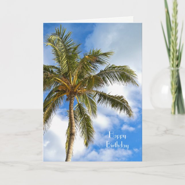 födelsedagen Florida handflatan träd Kort (Framsida)
