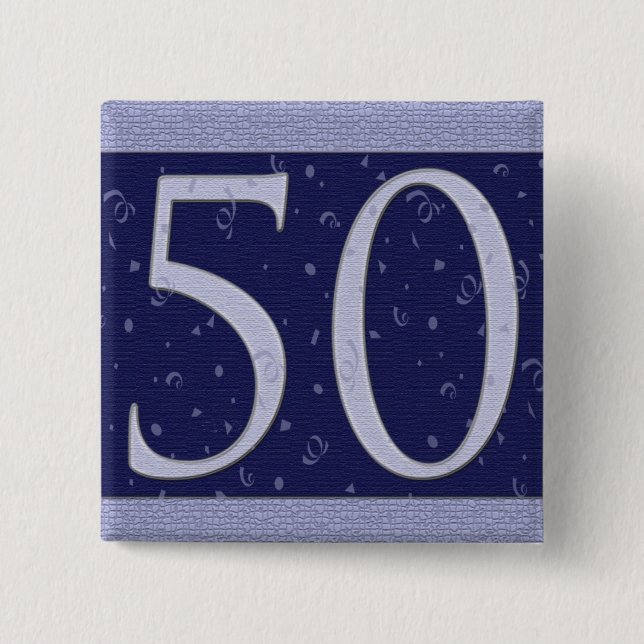 Födelsedagen för lycklig 50 knäppas knapp (Framsida)
