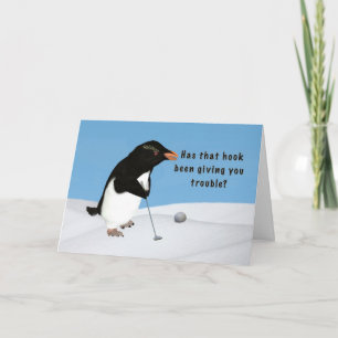 födelsedagen, Humous Penguin spelar Golf Kort
