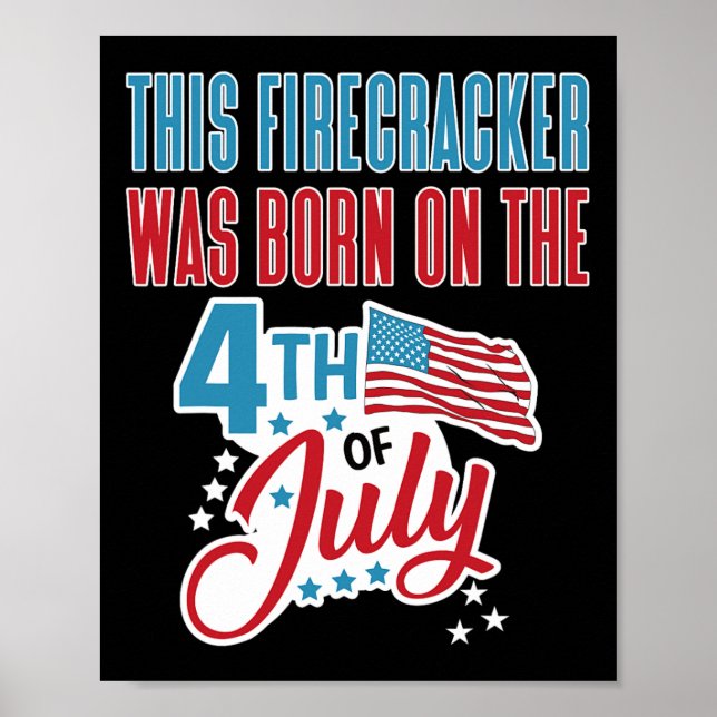 Födelsedagen i juli, brandkår, född den 4 poster (Framsidan)