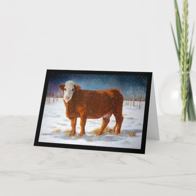FÖDELSEDAGEN I LYCKLIG: PASTEL ART, COW KORT (Framsida)
