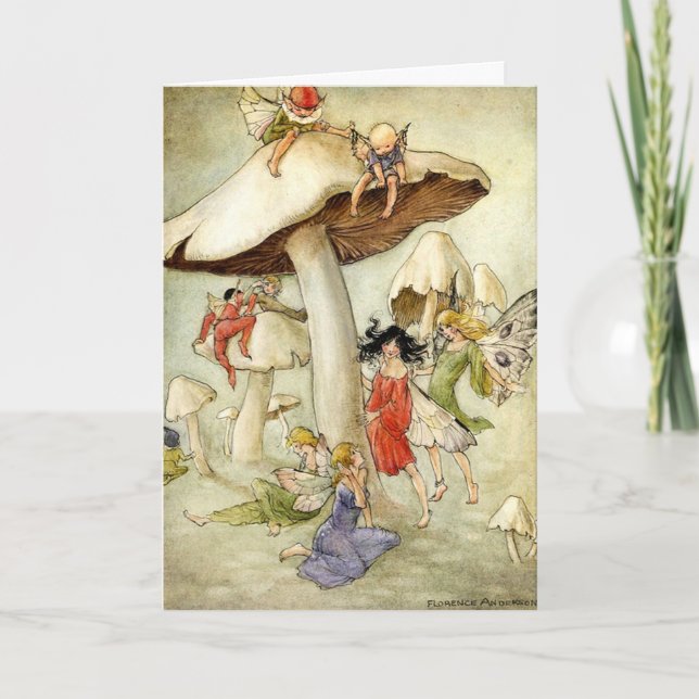 Födelsedagen i Mushroom Backe Kort (Framsida)