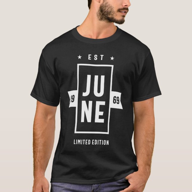Födelsedagen juni 1969 t shirt (Framsida)