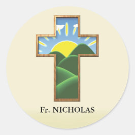 Födelsedagen Kor Personlig Runt Klistermärke