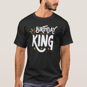 Födelsedagen Kung Guld Krona för pojkar och Manar T Shirt