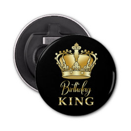 Födelsedagen Kung Guld Krona Royalet drottning Fun Flasköppnare