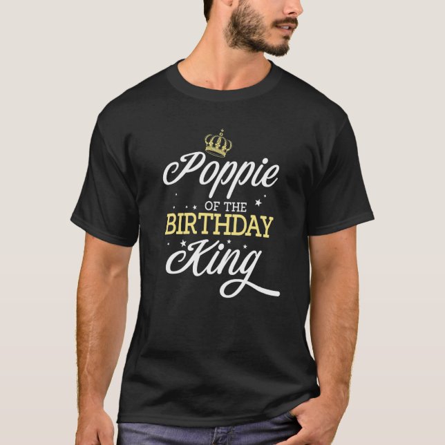 Födelsedagen Kung Party, Bday Firande T Shirt (Framsida)