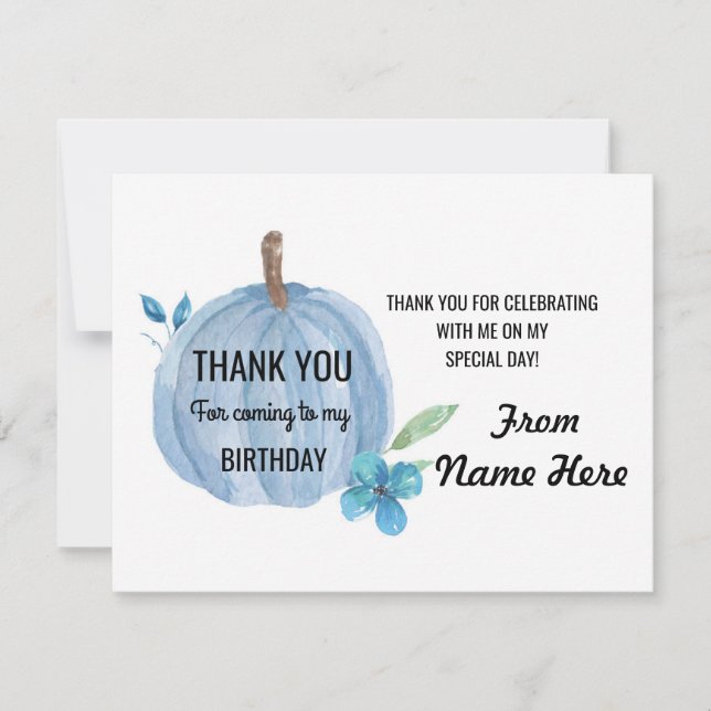 Födelsedagen någon för pojken för blått för tack kort (Framsida)