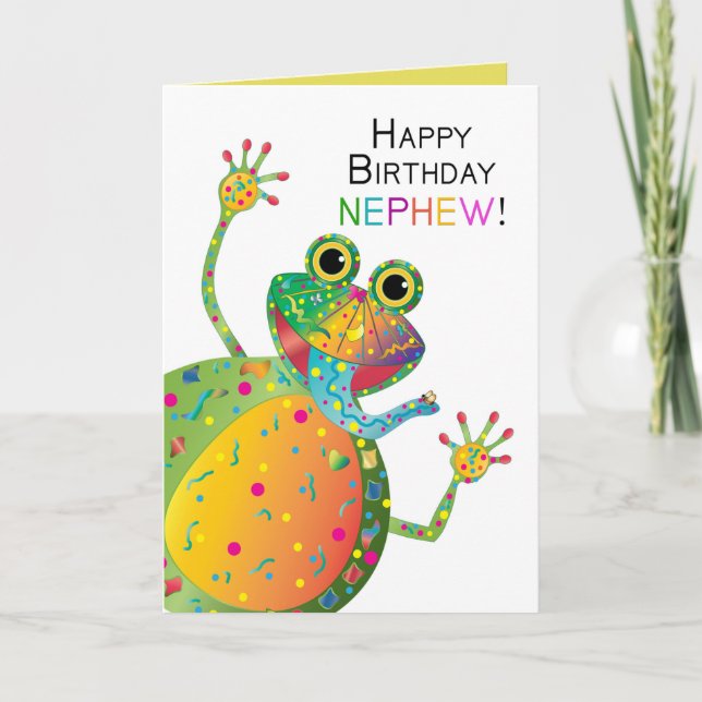 Födelsedagen, Nephew, Frog, Kaleidoskop-samlingen Kort (Framsida)