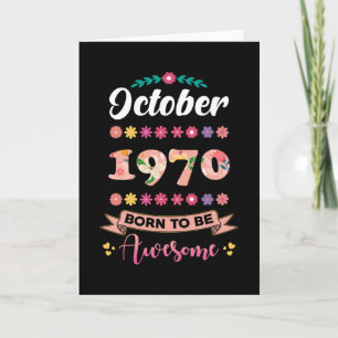 Födelsedagen oktober 1970 Gift Woman Kort