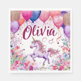 Födelsedagen "Olivia" Pappersservett